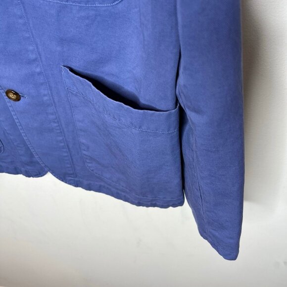 J.Crew Mens $178 Garment Dyed Cotton Linen Suit Jacket Blue Size 38 AX270 - Picture 3 of 6